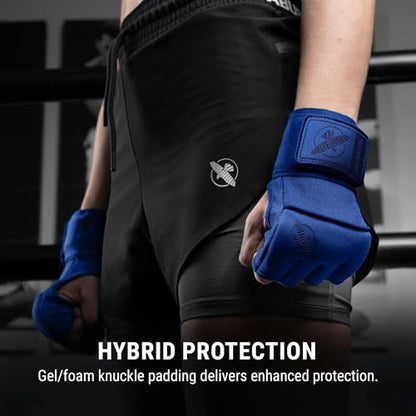 Hayabusa Deluxe Quick Wraps for Men and Women - Boxing & Martial Arts Hand Wraps - color: Blue, size: Small