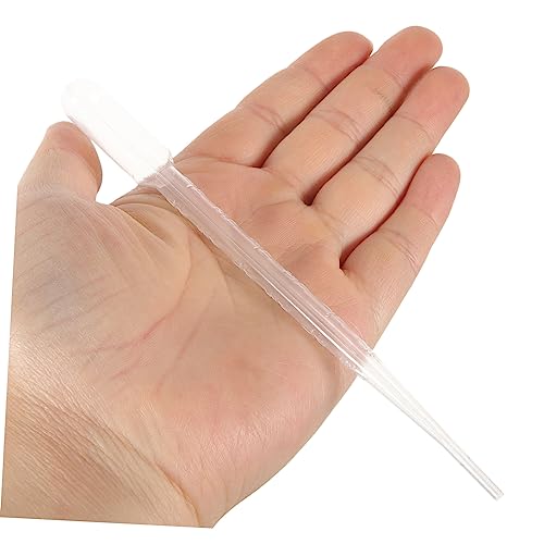 100pcs 3ML Pasteur Pipette Lab Transfer Pipettes Disposable Dropper for Mixing Washable Soft and Pliable