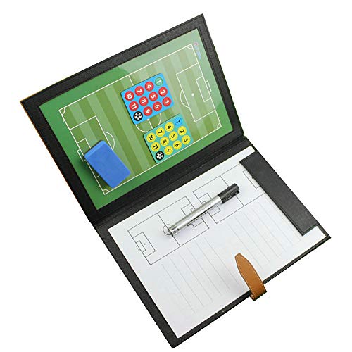 Pure Vie Portable Magnetic Soccer Coaching Board Football Tactics Clipboard | Soccer Strategy Whiteboard for Coaches Training and Matches, Dry Erase Board with Magnet, Pen Football Sport Coach Must Haves - color: 18.9'' X 12.6''