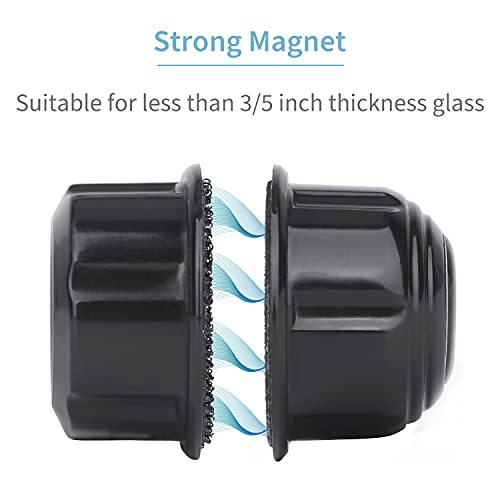 Pawfly Aquarium Magnetic Brush for Glass Fish Tanks 1.5 Inch Stain Scrubber Pads Cleaning Tool for 3/5 Inch Thick Fresh & Marine Aquariums up to 10 Gallons (Not for Acrylic & Plastic Tanks) - size: 1 PCS
