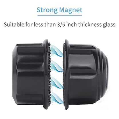 Pawfly Aquarium Magnetic Brush for Glass Fish Tanks 1.5 Inch Stain Scrubber Pads Cleaning Tool for 3/5 Inch Thick Fresh & Marine Aquariums up to 10 Gallons (Not for Acrylic & Plastic Tanks) - size: 1 PCS