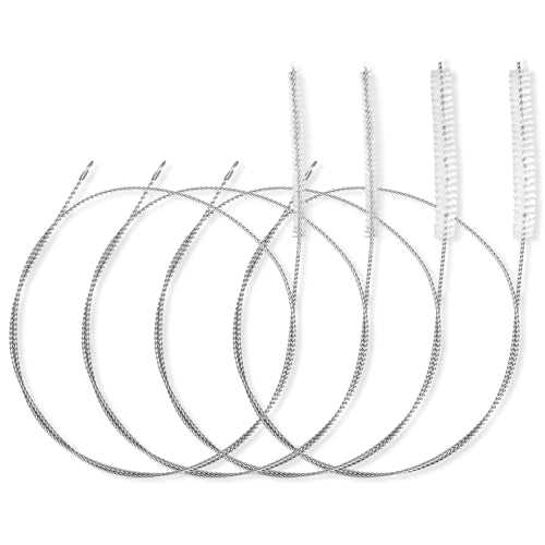 4pcs 39.4 Inches Straw Cleaner Brush Extra Long, Extra Long Pipe Cleaners for Cleaning Straw, Tube, Pipe, Hose, Refrigerator Drain, Laboratory Catheter Brush, White - style: 1/2-inch and 1/4-inch