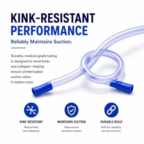 Extended Suction Connection Tube, 10 Feet Extra Long – Extension Suction Hose Compatible with Collection Devices - Veterinarian Suction Machines