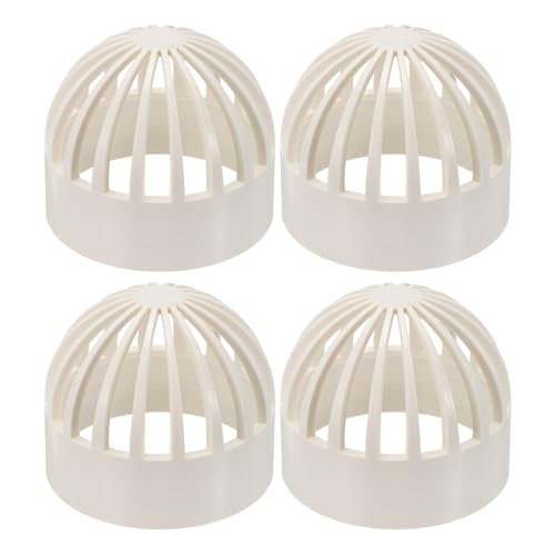 PATIKIL 3 Inch (75mm) Fish Cover Permeable Cap, 4 Pcs PVC Breathable Cap Aquarium Guard Fish Tank Intake Cover, White - color: White, size: 3Inch(75mm)