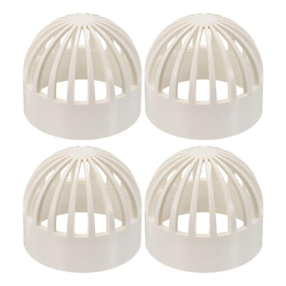 PATIKIL 3 Inch (75mm) Fish Cover Permeable Cap, 4 Pcs PVC Breathable Cap Aquarium Guard Fish Tank Intake Cover, White - color: White, size: 3Inch(75mm)