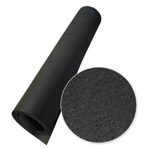Rubber-Cal Elephant Bark Flooring 3/8-inch T x 4-feet - color: Black, size: 60"L x 48"W x 0.4"Th