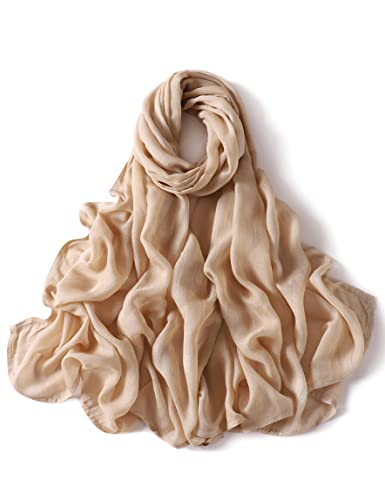 Txameru Women's Viscose Cotton Hijab Scarf - color: Nude
