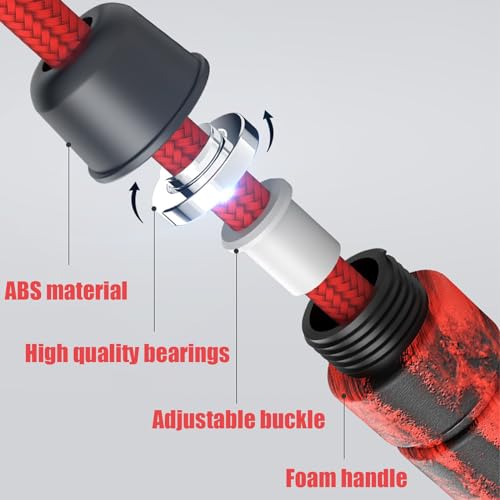 10 FT Long Jump Rope for Kids Adults,Double Dutch Jump Rope,Adjustable Skipping Ropes with High-strength Nylon Braided Rope Core,360°Rotation Not Entangled,Long Enough for 1-2 Jumpers.