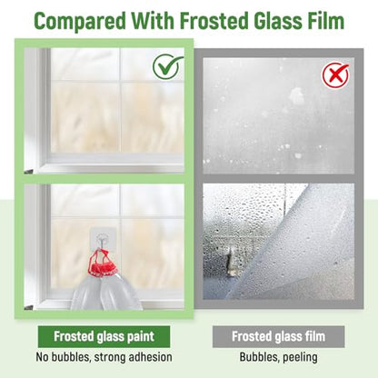 Frosted Glass Paint 21oz Frosted Glass Paint Kit, Waterproof & UV Resistant Frost Paints for Window Privacy Film Windows Frosting for Home Bathroom Door Kitchen and Office Window Frosting - size: 21 Fl Oz (Pack of 1)
