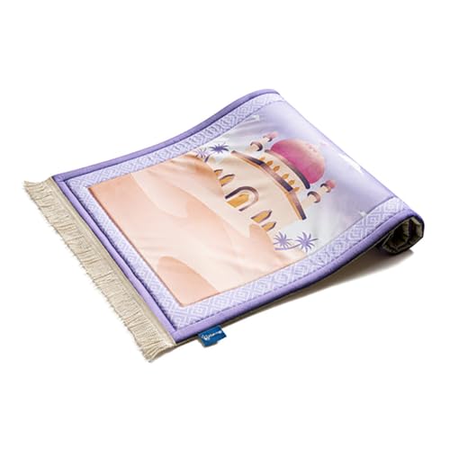 Junior Prayer Mat – Cushioned Comfort (Mauve Sahara Mosque)