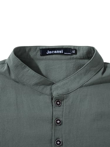 Jacansi Men's Muslim Buttoned Thobe Long Tunic, Oversized & Extra Long, Arabic Style with Pockets - color: Dark Grey, size: Medium