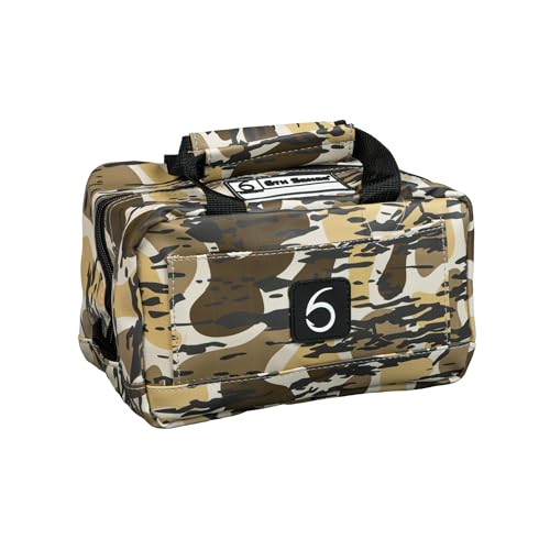 6th Sense Fishing Small Bait Bag – Durable Soft-Sided Storage for Soft Plastics (Woodland Camo - Brown) - color: Woodland Camo - Brown