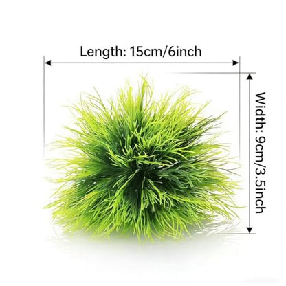 2 Pack Aquarium Plants Decorations Plastic Realistic Fish Tank Plants with Weighted Waterscape Fish Hides Mini Grass Set