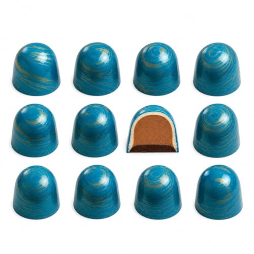OMNIYA Delicacy Artican Chocolate Bonbons with Gourmet Fillings, Luxurious Dessert Gift for Birthdays, Special Occasions, Celebrations, Holidays & Indulgence (Blue Hazelnut) - size: Blue Hazelnut