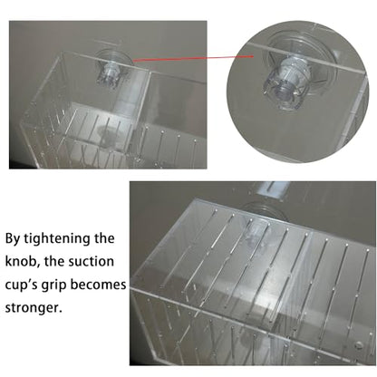 Aquarium Fish Breeding Box Suction Cups, 6pcs Clear Plastic Screws Suction Cup Replacement 4.5cm for Glass Tanks