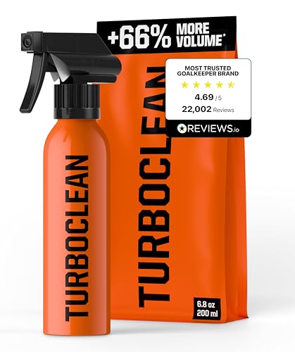 T1TAN Soccer Goalie Glove Cleaner, TURBOCLEAN & TURBOFRESH, 6.8 fl oz (200ml), Goalkeeper Glove Spray, Spray for Durability & Hygiene Spray
