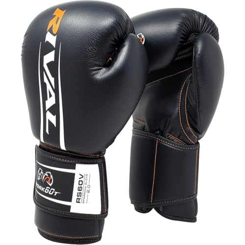 RIVAL Boxing RS60V 2.0 Workout Sparring Gloves, Hook and Loop Closure - Bigger Punching Surface for Maximum Protection - size: 14 oz.