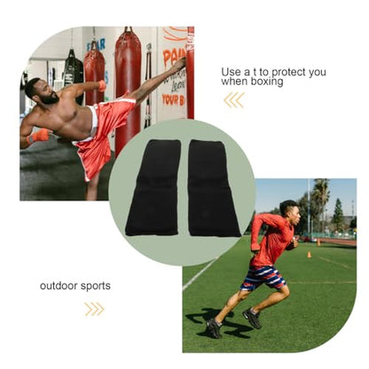 STOBAZA Professional Martial Arts Shin Guards for Adults Breathable Lightweight Karate Calf Protection Pads with Moderate Curve for Kickboxing Thai Boxing Sparring and Training Safety Gear