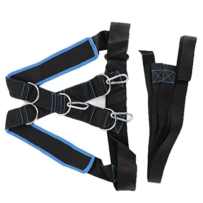 for Speed Strength Training Sled Shoulder Harness with Resistance Band - Durable Nylon Sports Equipment for Speed and Endurance Training - Adjustable with Cushioned
