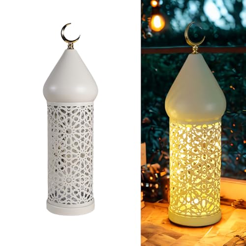 Moroccan Lantern Decorative Indoor, Moroccan Lantern Lamp for Table or Hanging, Ramadan Decorations, Indoor Home Decor, Outdoor Patio or Porch - color: Large