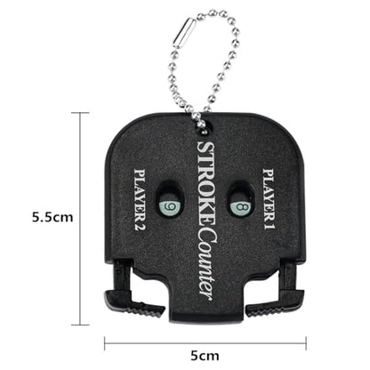 Bringsine Mini Score Counter Golf Stroke Shot Putt Tally Keeper Number with Key Chain (Pack of 2)-Black - color: Black+Black