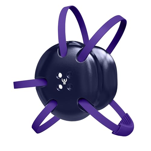Great Call Athletics | Wrestling Classic Headgear | Earguard Adult Grappling Head Gear | Adjustable Ear Guards Purple Straps - style: Navy w/ Purple Straps