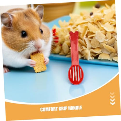 Yardwe 32pcs Hamster Sand Bath Scoops Plastic Litter Sifters Small Pet Cage Cleaning Shovels for Chinchilla Gerbil Reptile Cage Maintenance