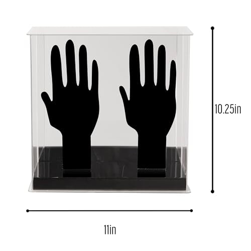 Franklin Sports Display Case – Memorabilia – UV Protected – Sport Collectibles - Baseball - Batting Gloves - Basketball - Soccer Ball - Football - style: Batting Gloves
