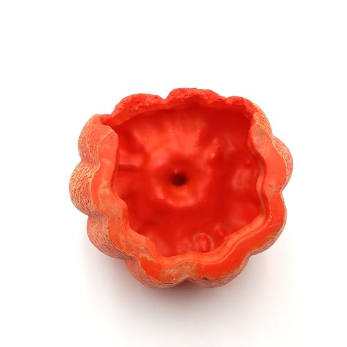 Shelltech Reptile Hideout Resin Aquarium Decoration Pumpkin House for Small Fish,Shrimps,Frogs,Gecko, Spider (Mini Pumpkin)