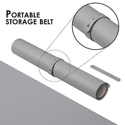 Leather Desk Mat - Small Non-Slip PU Desk Pad for Office and Home - Desk Organization and Accessories - Ideal for Large Mouse Pad and Small Desk Mats on Top of Desks (Dark Gray,23.6"x 13.8")