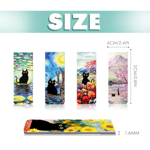30 Pieces Bookmark, Magnetic Bookmarks for Women, Men, Book Lovers, Bookmarks Bulk for Students Teachers Reading, Cute Cat Bookmark - size: 30 Pieces, style: Cat