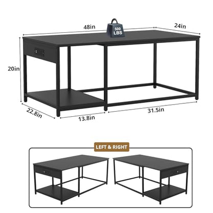 120 Gallon Reptile Tank Stand – 48"x24" Terrarium Stand for Stacked 4x2x2 PVC Tanks, Chameleon Cage, Ball Python Tank, Lizard Tank & Tall Reptile Enclosure with Power Outlets (Only Stand) - color: Black