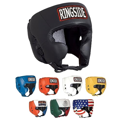 Ringside Competition-Like Boxing Headgear with Cheeks - color: Black, size: Medium