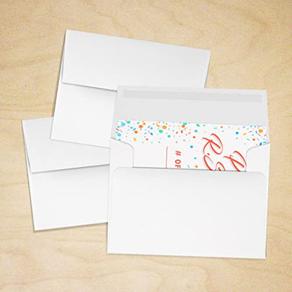 LUXPaper A2 Classic Crest Invitation Envelopes | 4 3/8" x 5 3/4" | Avon Brilliant White | 70lb. Text | 1,000 Qty - color: 70lb. Classic Crest Avon Brilliant White, size: 1000 Qty.