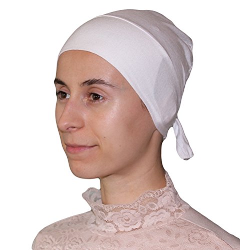 Modefa Firdevs Luxury Jersey Islamic Turkish Hijab Underscarf Cap Bonnet - color: White