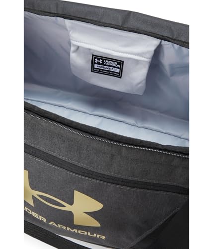 Under Armour Undeniable 5.0 Duffle - color: Black Medium Heather (002)/Metallic Gold, size: Small (40L)