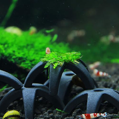 5PCS Mini Starfish Shaped Fish and Shrimp Hideaway House Aquarium Mini Shelter Breeding Cave Fish Tank Decorative Ornament 1.57x1.57x0.39 inches Brown