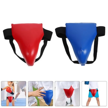DOITOOL 2pcs Training Groin Protector Crotch Fighting Guard Comfortable Portable Groin Guard for Boxing Taekwondo Martial Arts Sparring
