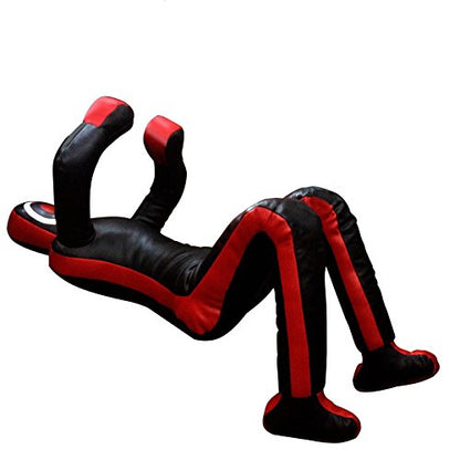 Bestzo MMA Jiu Jitsu Judo Grappling Dummy Canvas Black/Red Sitting Position -Unfilled - size: 59 inches (5 ft)
