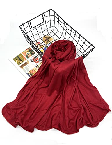 Txmout Premium Jersey Hijabs for Women - Cotton Muslim Scarfs - color: Burgundy