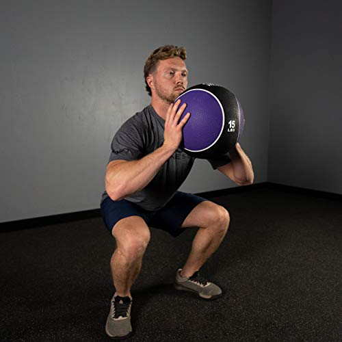 Valor Fitness 무게감 있는 의료용 볼 휴대용 고무 중간 볼 무게 코어 밸런스 복부 운동 장비 홈 체육관 운동 - color: 6.8kg(15파운드) 볼