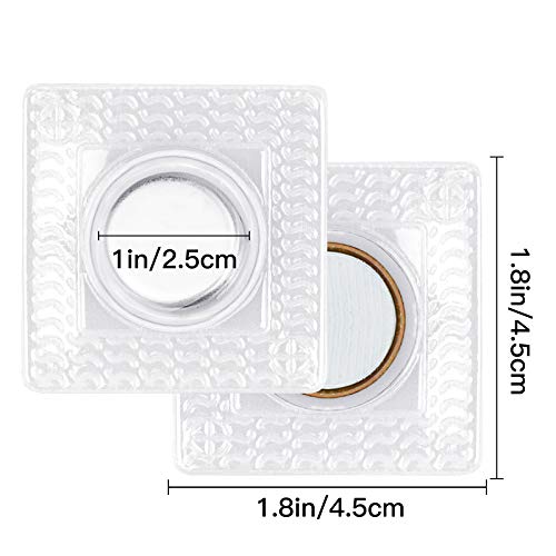 15쌍 4.8cm(1.8인치) 25MM 대형 보이지 않는 숨겨진 바느질 자석 스냅 PVC 숨겨진 지갑 클로저 패스너 스냅 핸드백 의류 걸쇠 DIY 공예 바느질 도구 - size: C-invisible magnetic snap 25MM