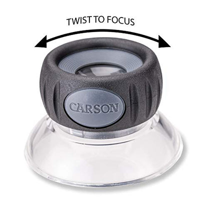 Carson LumiLoupe Plus 17.5x Power Stand Loupe Magnifier with Dual Lens Focusing System (LO-15), Black - style: .75" Diameter (17.5x)