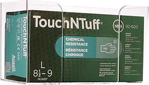 Cq acrylic Rubber Glove Holder for Wall Mount,Clear Disposable Glove Dispenser and Glove Box on Wall,Multipurpose Wall Floating Mask Dispenser and Medical Gloves Rack Storage,10.2”x5.3”x3.5” Pack of 1 - size: Can hold 1 boxes