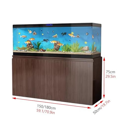 Aquarium Stand, Fish Tank Base with Shelves, Reptile Tank Stand, Height 75cm/29.5in, Two-Tiered, Storage Rack, Suitable for Living Room or Office(150x50cm/59.1x19.7in) - size: 150x50cm/59.1x19.7in