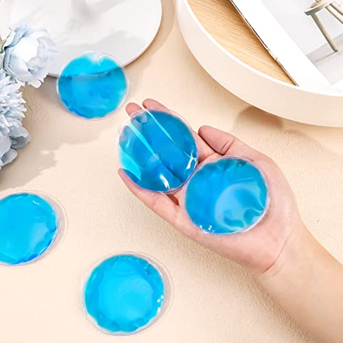 Reusable Ice Packs for Injuries, 10 Pack Round Ice Packs for Face, Gel Ice Pads Small Hot Cold Compress Ice Bag for Eyes After Surgery, Face, Wisdom Teeth, Breast Surgery, Blue - size: 2.75 Inch