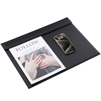 18''x14'' Large Rectangle A3 Desk Writing & Drawing Desk Pad &Board Table Protector Mat with Paper Clip on Top Black - color: Black-a186