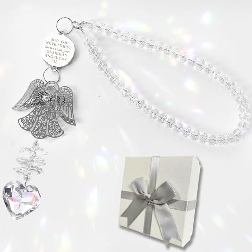 Guardian Angel for Car Mirror Hanging Gift Crystal Glass Suncatcher