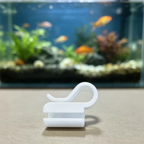 3D Printed Aquarium Hose Holder for 12mm and 16mm Water Changing Tube Fish Tanks Accessory Bucket Clip Aquarium Water Pipe Tube Bracket - color: White