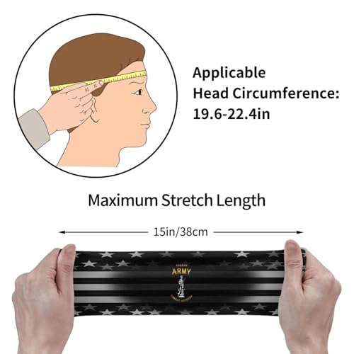 National Guard Korean Combat Vet Sports Sweatband Headband, Moisture Wicking, Non-Slip, for Running, Workout45